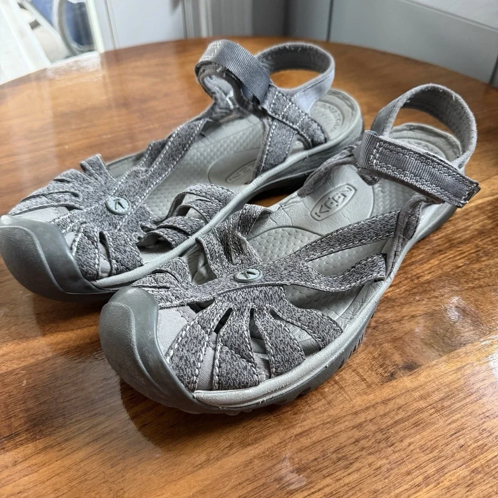 Keen Rose Sandals Shoes Womens 11 US Gray Closed Toe Strap Sport Hiking Shoes - Picture 2 of 6